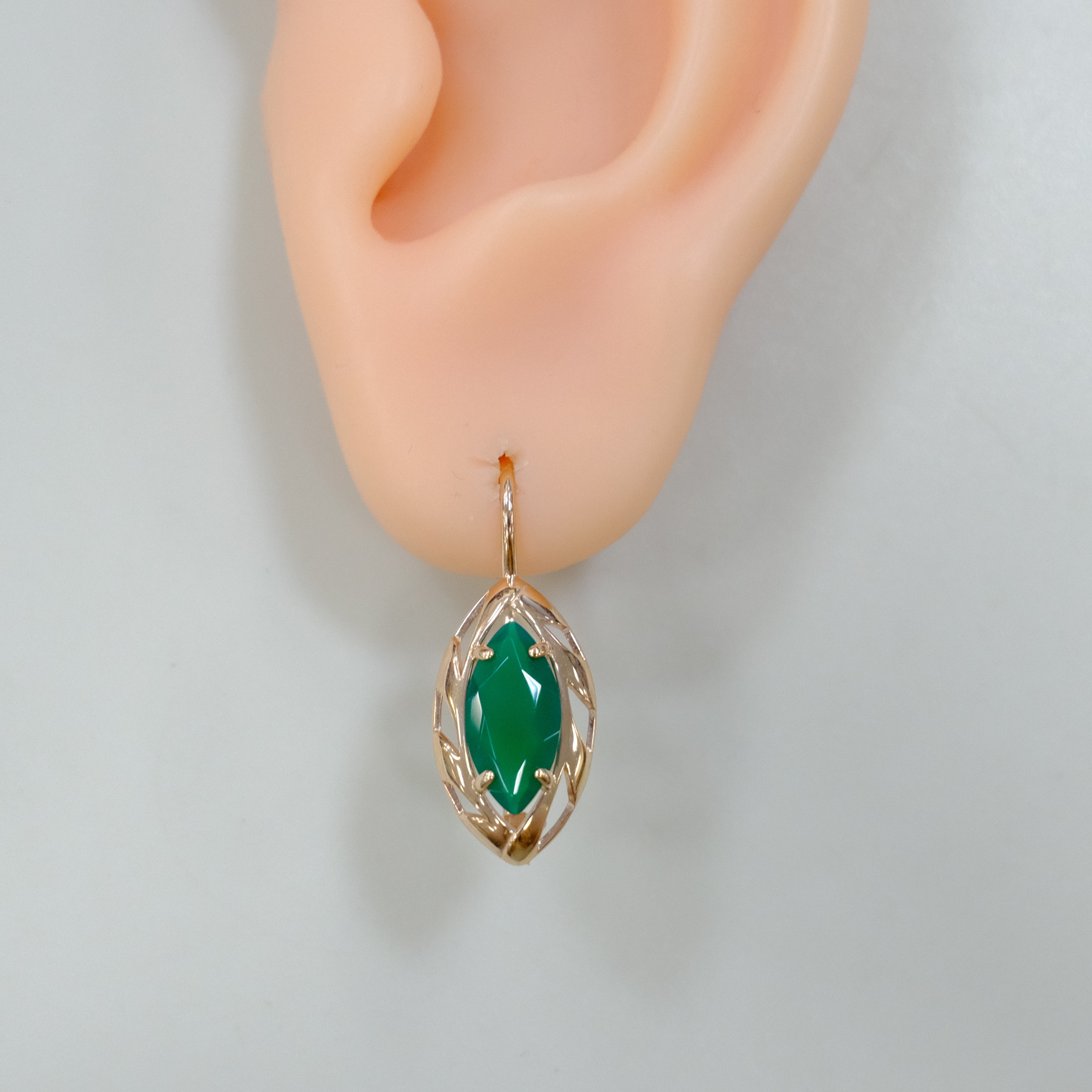 Серебряные серьги с агатами